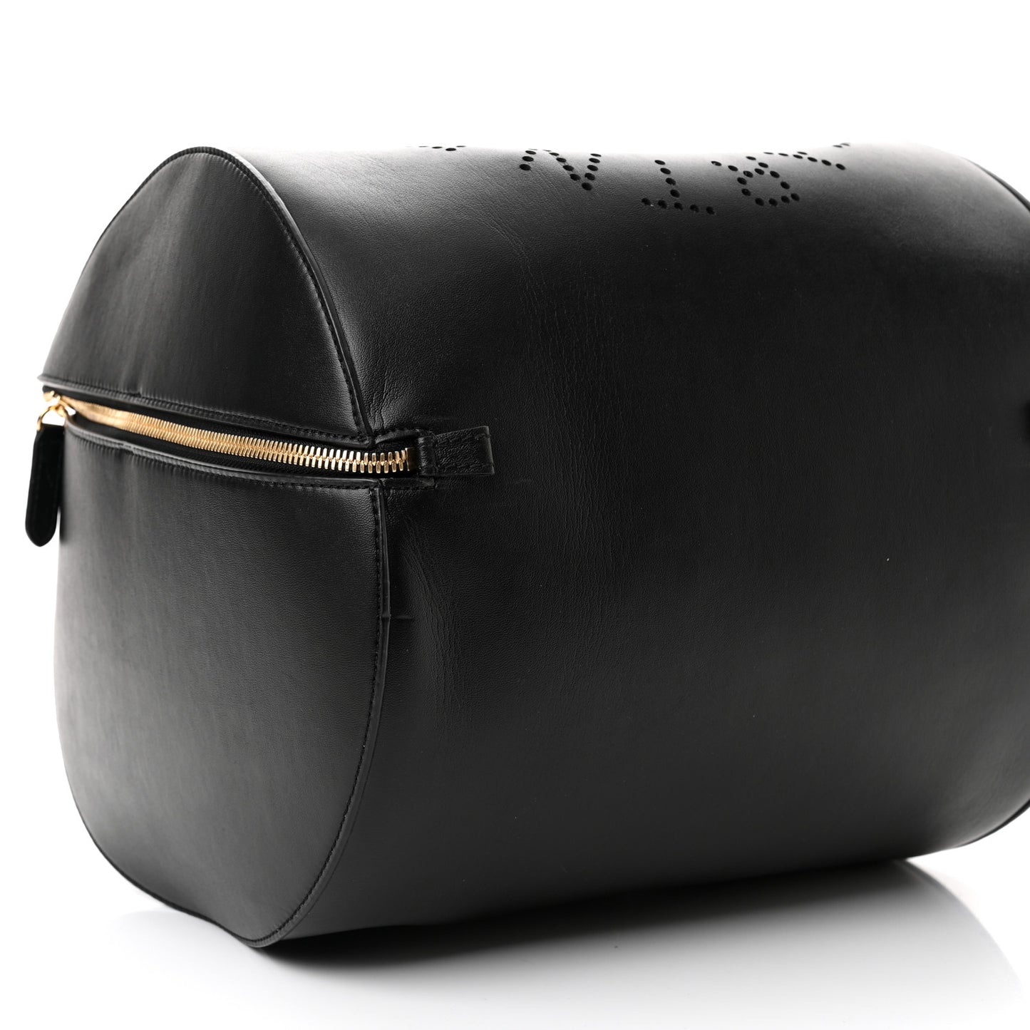 Eco Alter Nappa Perforated Logo Shoulder Bag Black