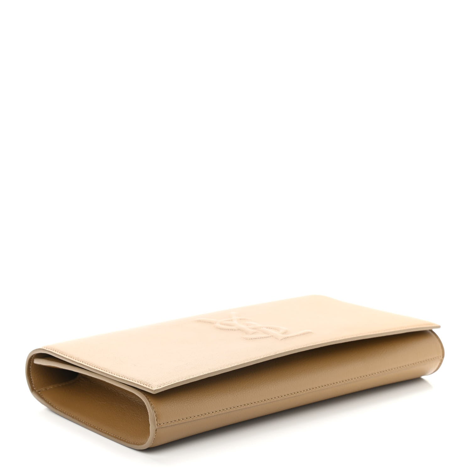 Saint Laurent Calfskin Large Belle De Jour Clutch Beige 4 of 9