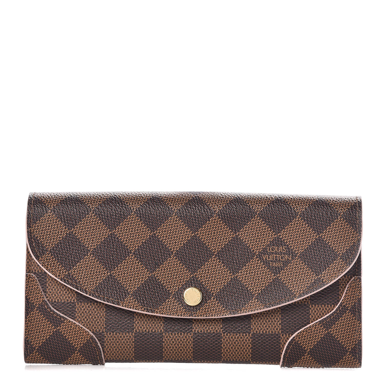 Louis Vuitton Damier Ebene Caissa Wallet Rose Ballerine 1 of 7