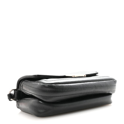 Fendi Shiny Nappa Trapuntata Micro Double Baguette Black 4 of 9
