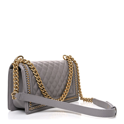 Chanel Caviar Quilted Chain Around Medium Boy Flap Grey 3 of 10