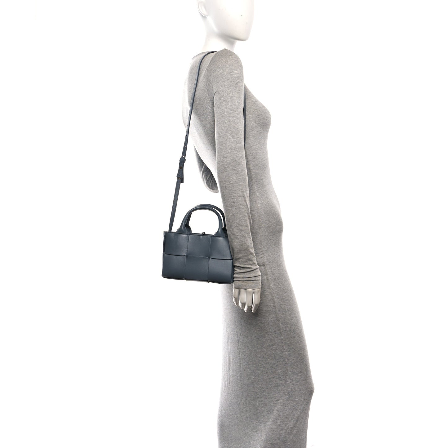 Nappa Maxi Intrecciato Mini Arco Tote Thunder