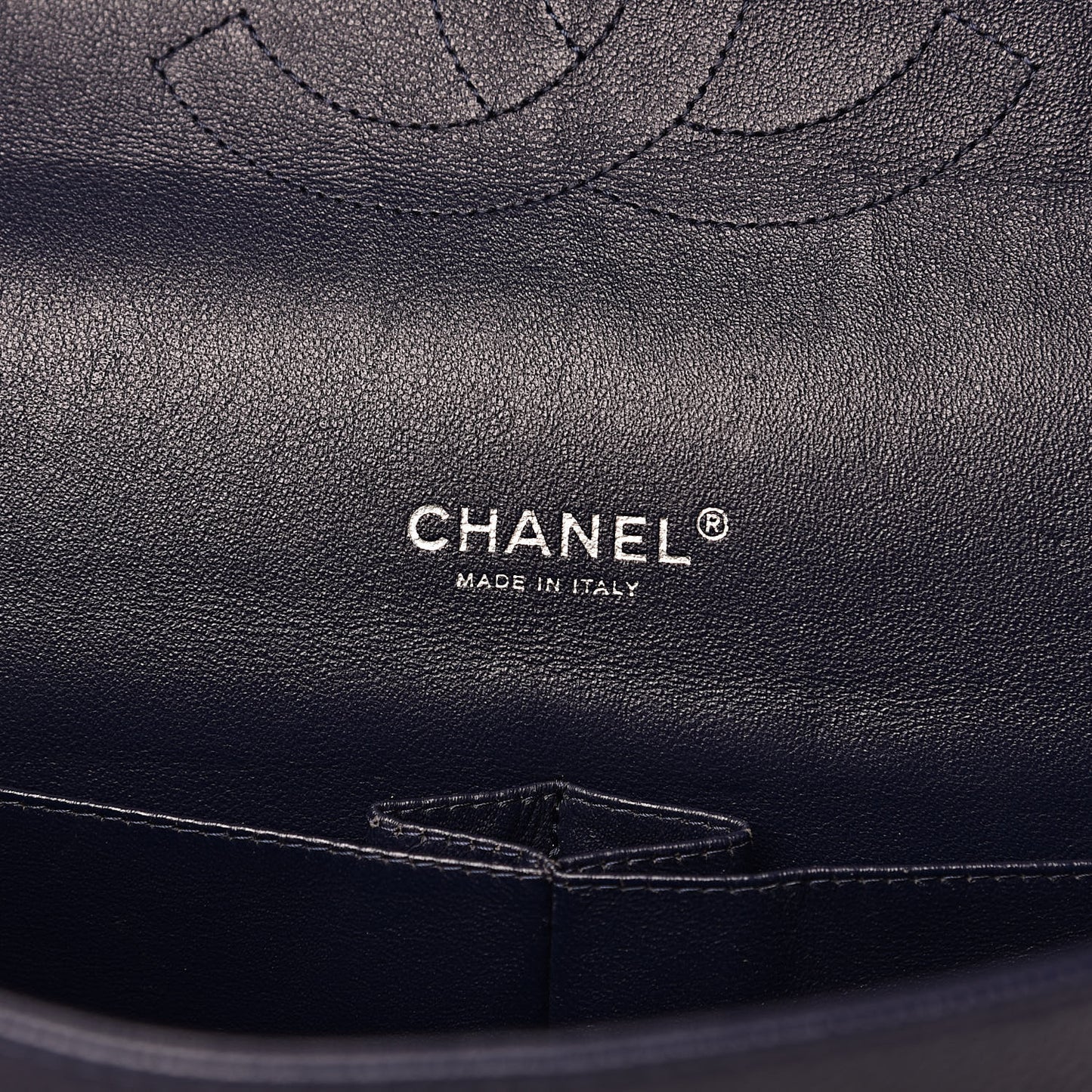 Caviar Quilted Maxi Double Flap Navy Blue