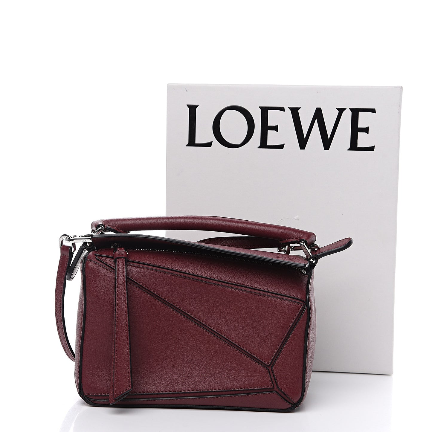 Calfskin Mini Puzzle Bag Wine