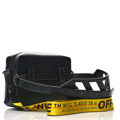 Off-White Saffiano Striped Diag Binder Belt Bag Black White 2 of 9