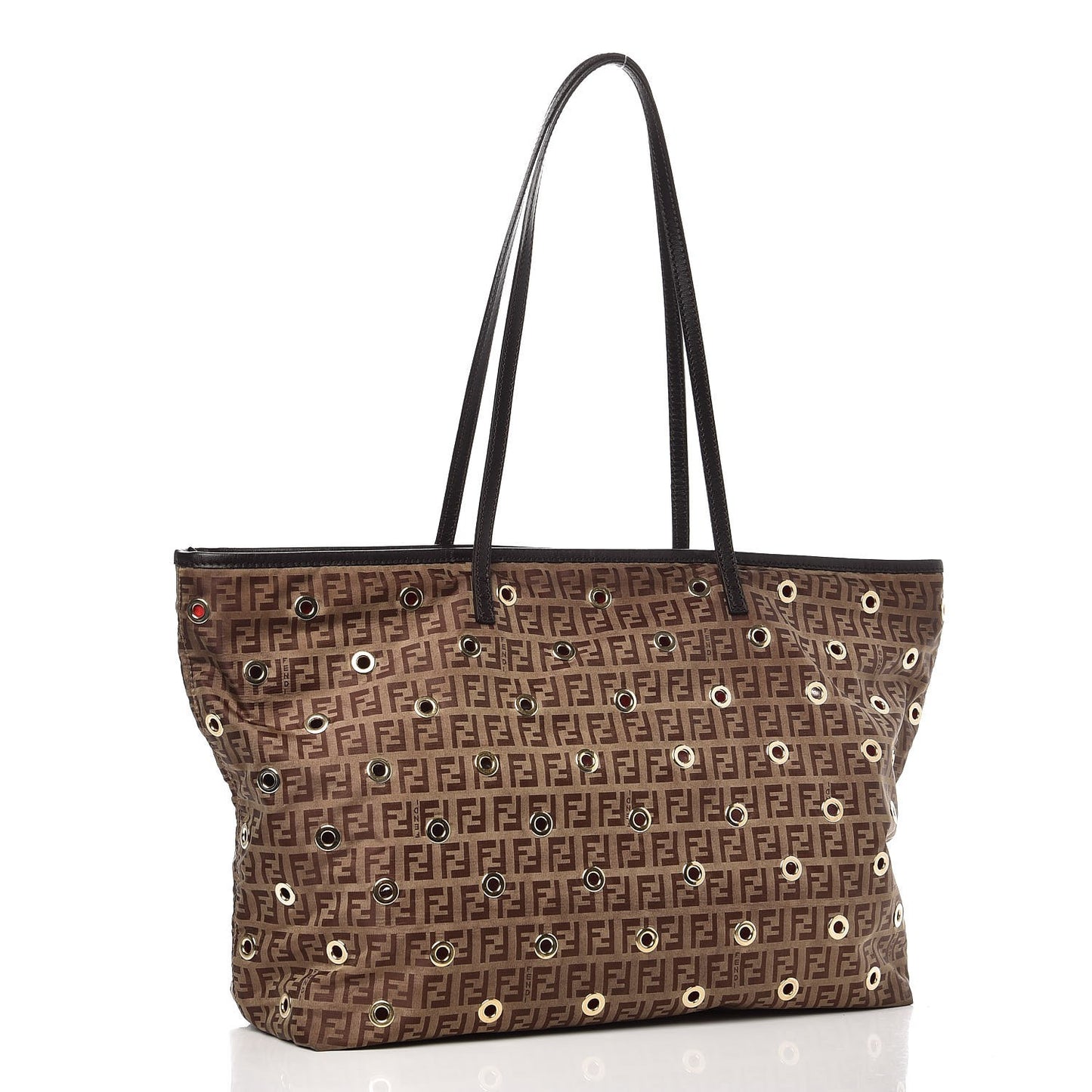 Nylon Zucchino Grommet Medium Roll Tote Mogano Panna Red Moro