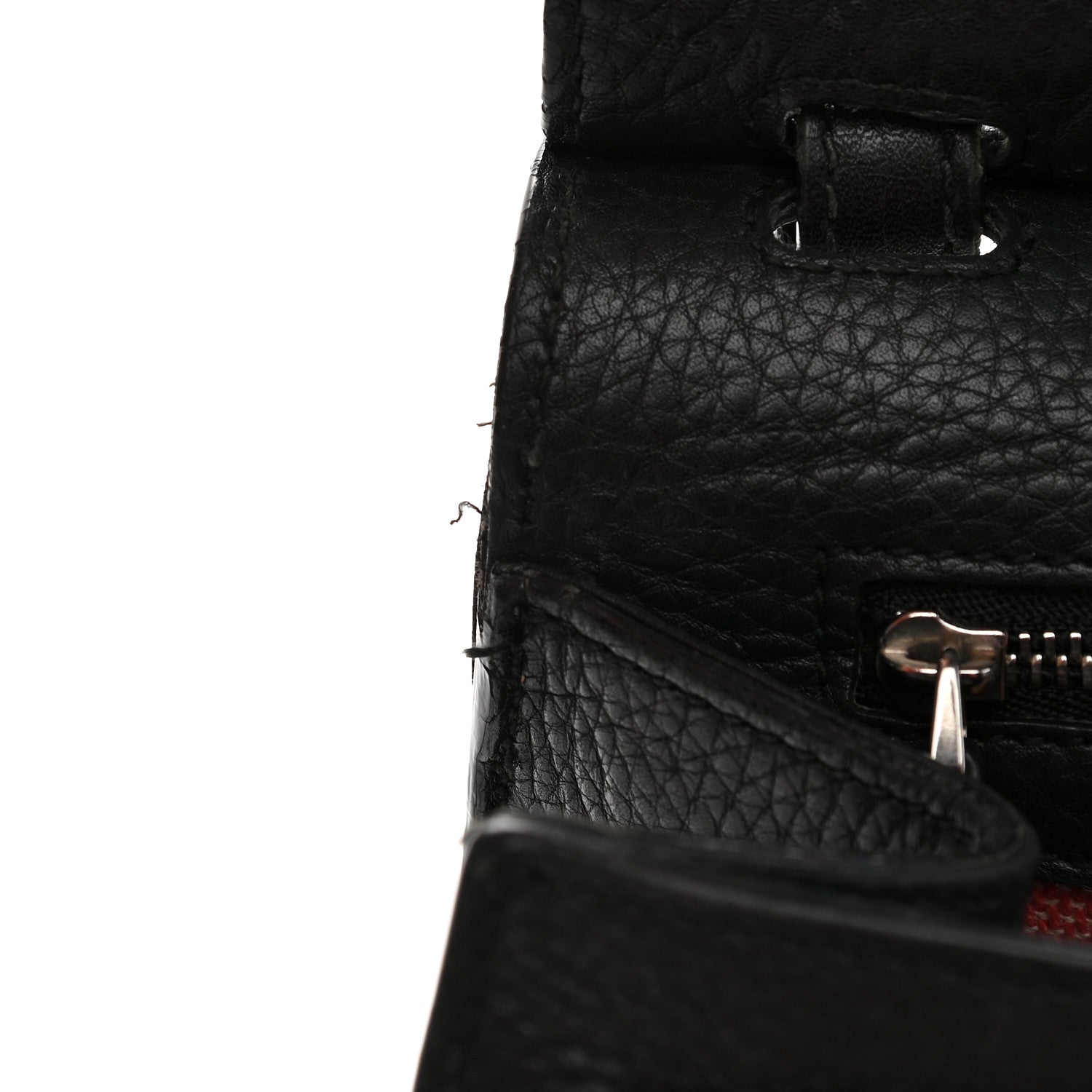 Gucci Pebbled Calfskin Medium Bamboo Daily Flap Shoulder Bag Black 11 of 17