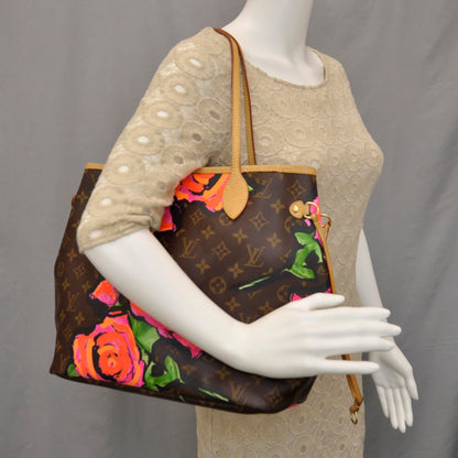 Louis Vuitton Monogram Roses Neverfull MM 2 of 7