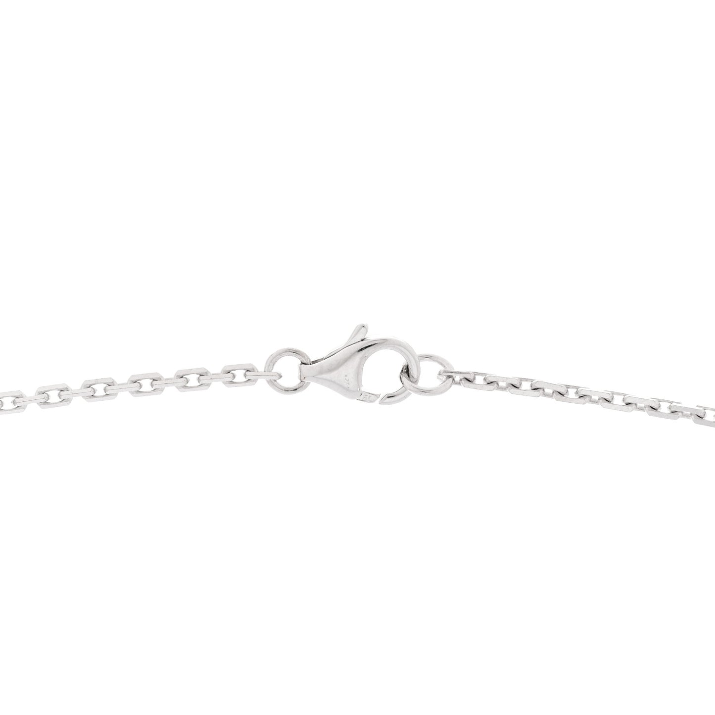 18K White Gold Diamond Interlocking LOVE Necklace