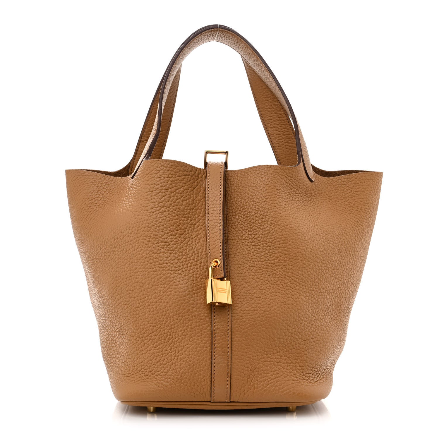 Hermes Taurillon Clemence Picotin Lock 22 MM Biscuit 1 of 11