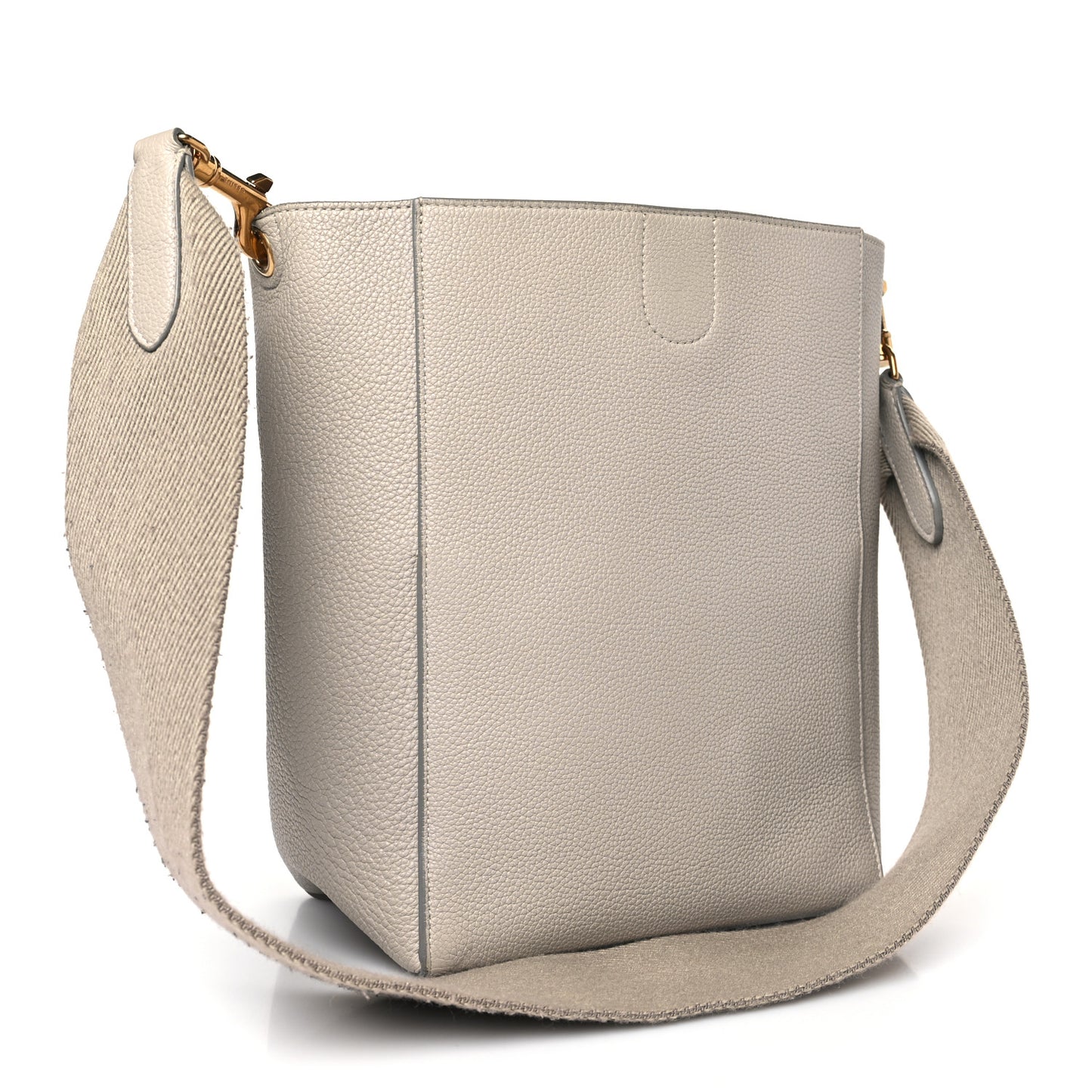 Soft Grained Calfskin Small Sangle Bucket Bag Light Taupe