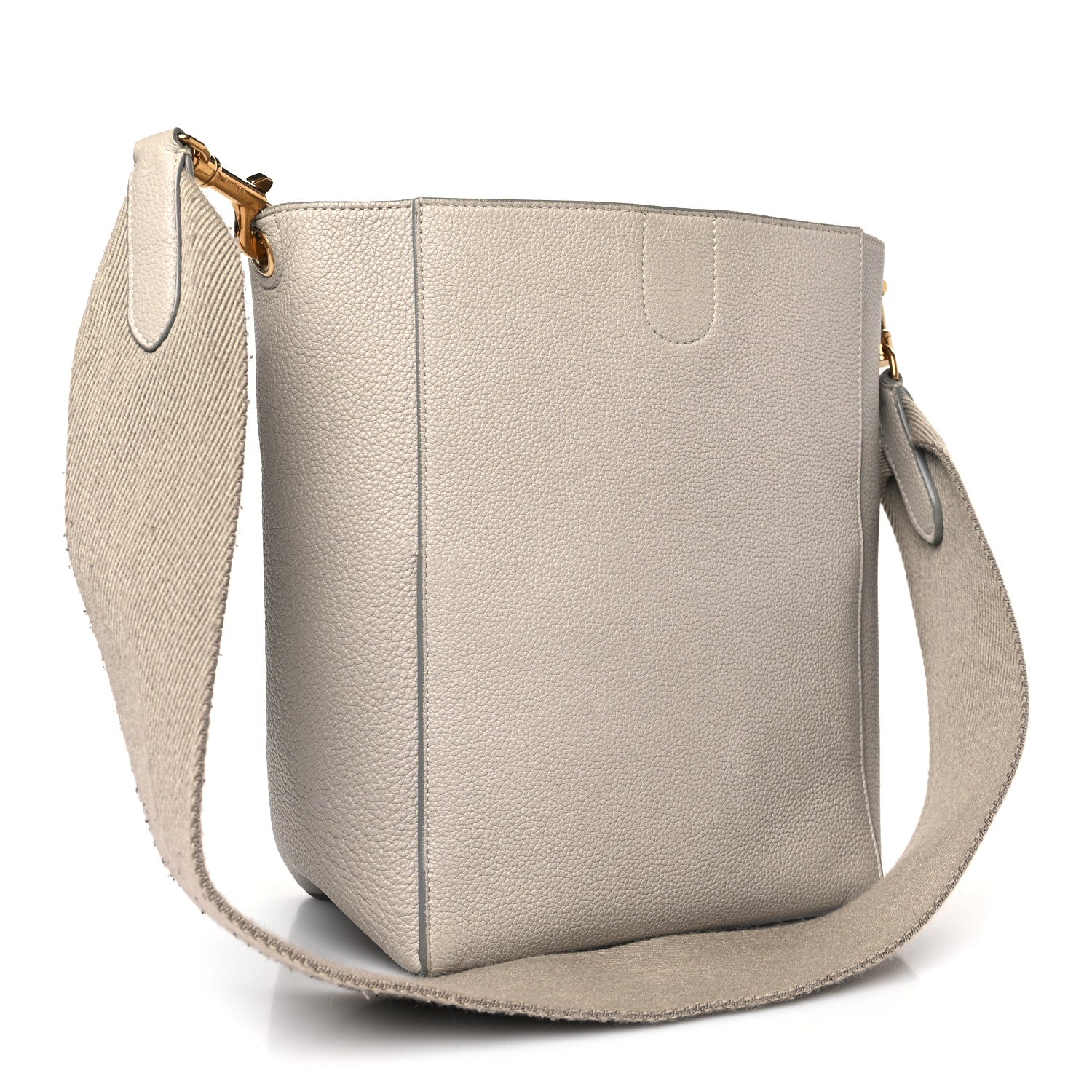 Celine Soft Grained Calfskin Small Sangle Bucket Bag Light Taupe 3 of 9