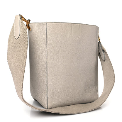 Celine Soft Grained Calfskin Small Sangle Bucket Bag Light Taupe 3 of 9