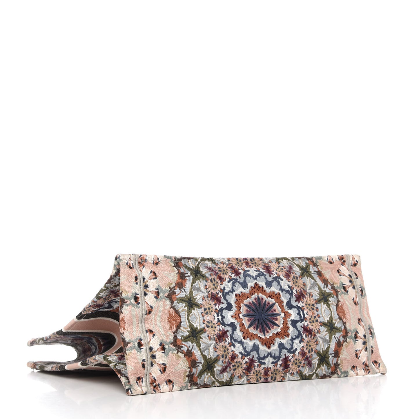 Canvas Embroidered KaleiDioroscopic Book Tote Multicolor