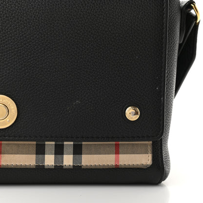 Burberry Grainy Calfskin Vintage Check Note Crossbody Bag Black 9 of 10