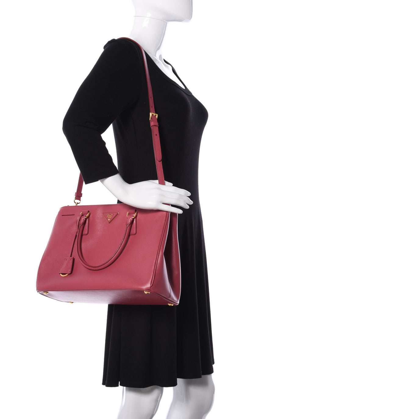 Saffiano Medium Galleria Double Zip Tote Bruyere