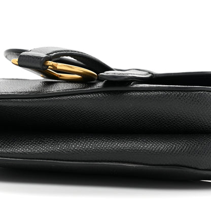 Christian Dior Grained Calfskin Mini Saddle Bag Black 7 of 9