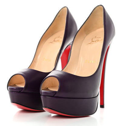 Christian Louboutin Calfskin Palais Royal 140 Pumps 36 Purple 3 of 7