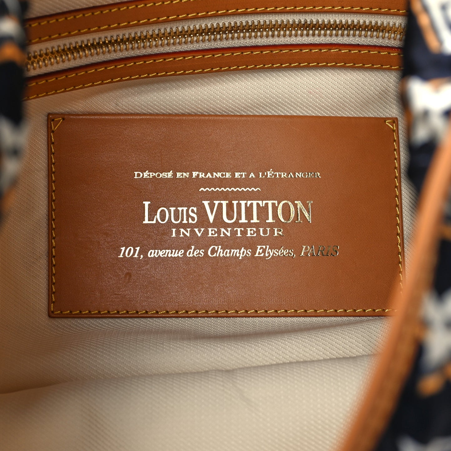 Canvas Monogram Cruise Bulles MM Navy