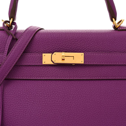 Hermes Togo Kelly Retourne 35 Anemone 8 of 12