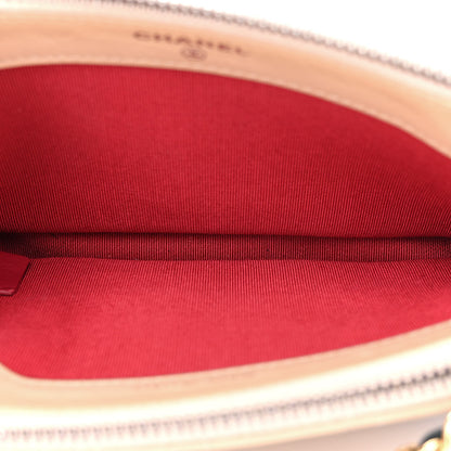 Chanel Aged Calfskin Quilted Small Gabrielle Clutch With Chain Beige Black 5 of 17