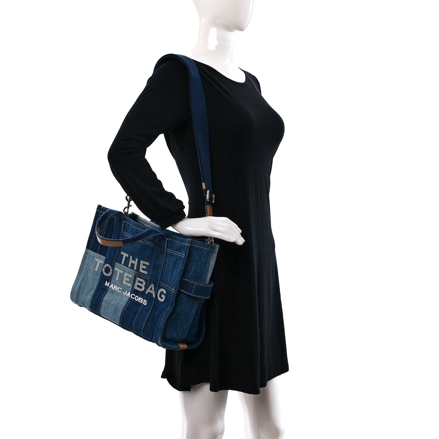 Marc Jacobs Denim Canvas Medium The Tote Bag Blue 2 of 12