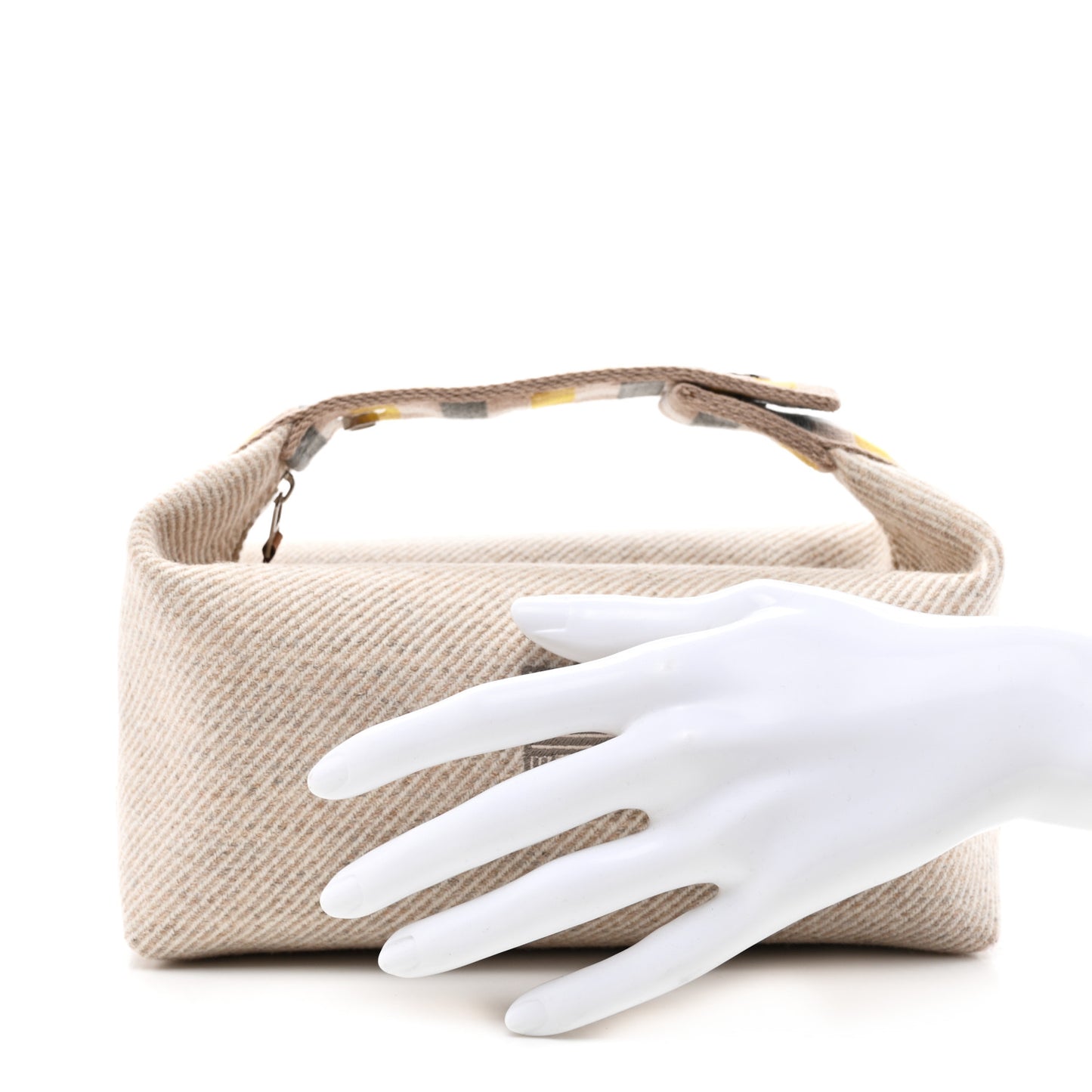 Wool Small Au Carre Bride-A-Brac Pouch Seigle