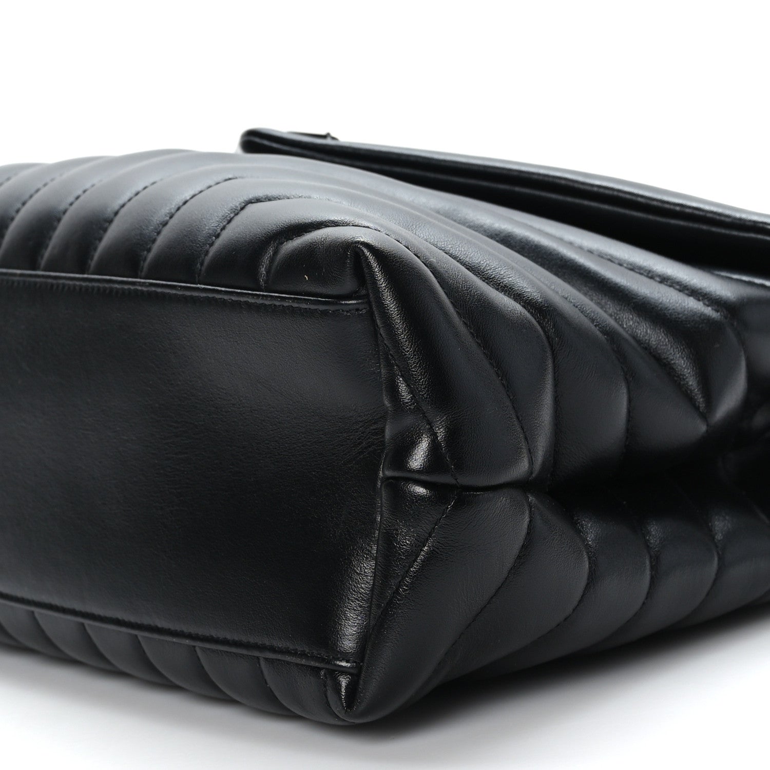 Saint Laurent Calfskin Y Quilted Monogram Monochrome Medium Loulou Chain Satchel Black 9 of 9