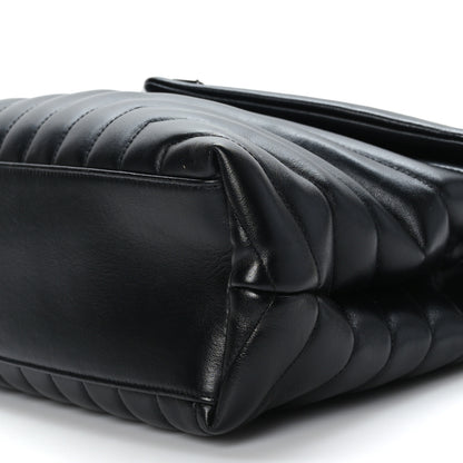 Saint Laurent Calfskin Y Quilted Monogram Monochrome Medium Loulou Chain Satchel Black 9 of 9