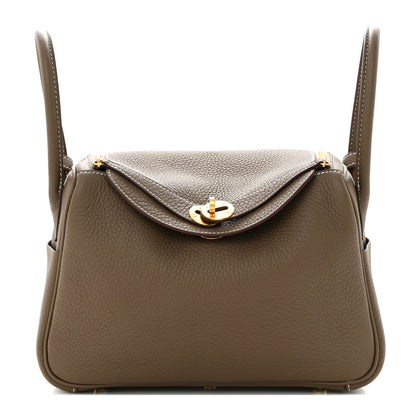 Hermes Taurillon Clemence Lindy 26 Etoupe 1 of 11