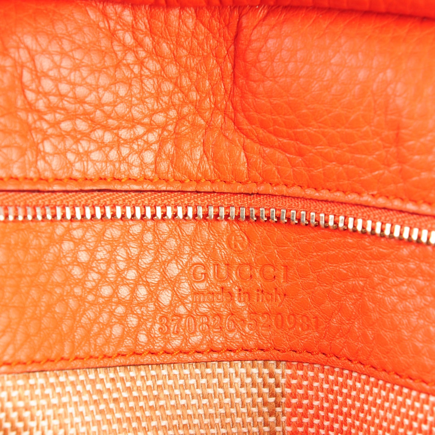 Cellarius Calfskin Medium Bamboo Daily Flap Shoulder Bag New Dark Orange