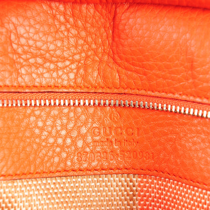 Gucci Cellarius Calfskin Medium Bamboo Daily Flap Shoulder Bag New Dark Orange 6 of 6