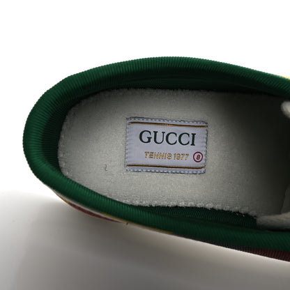 Gucci Canvas Web Marley Stripe Mens 1977 Tennis Sneakers 8 Multicolor Mystic White 7 of 10