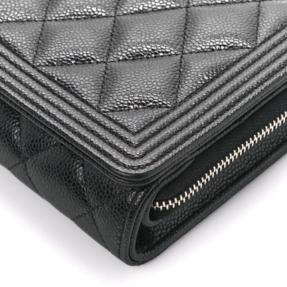 Chanel Caviar Quilted Boy Wallet On Chain WOC Black 10 of 11