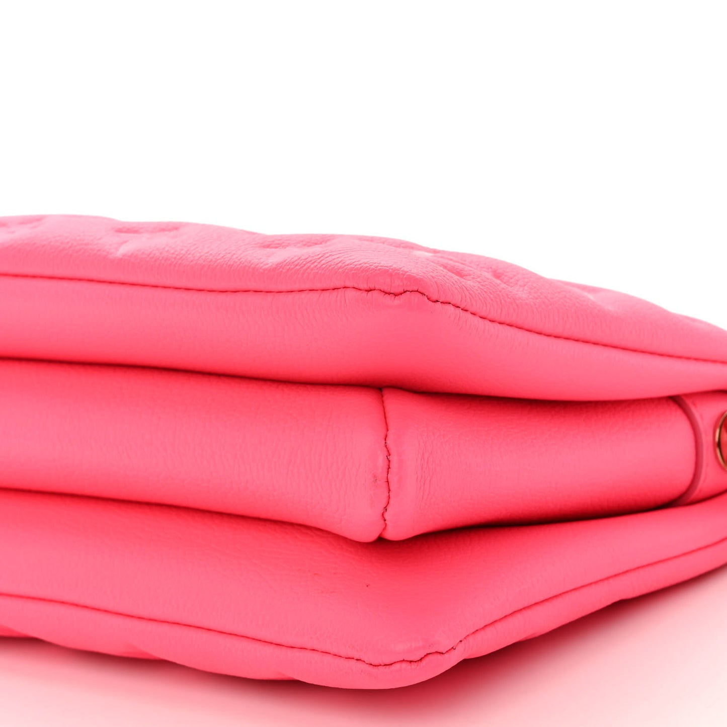 Calfskin Embossed Monogram Coussin BB Rose Fluo
