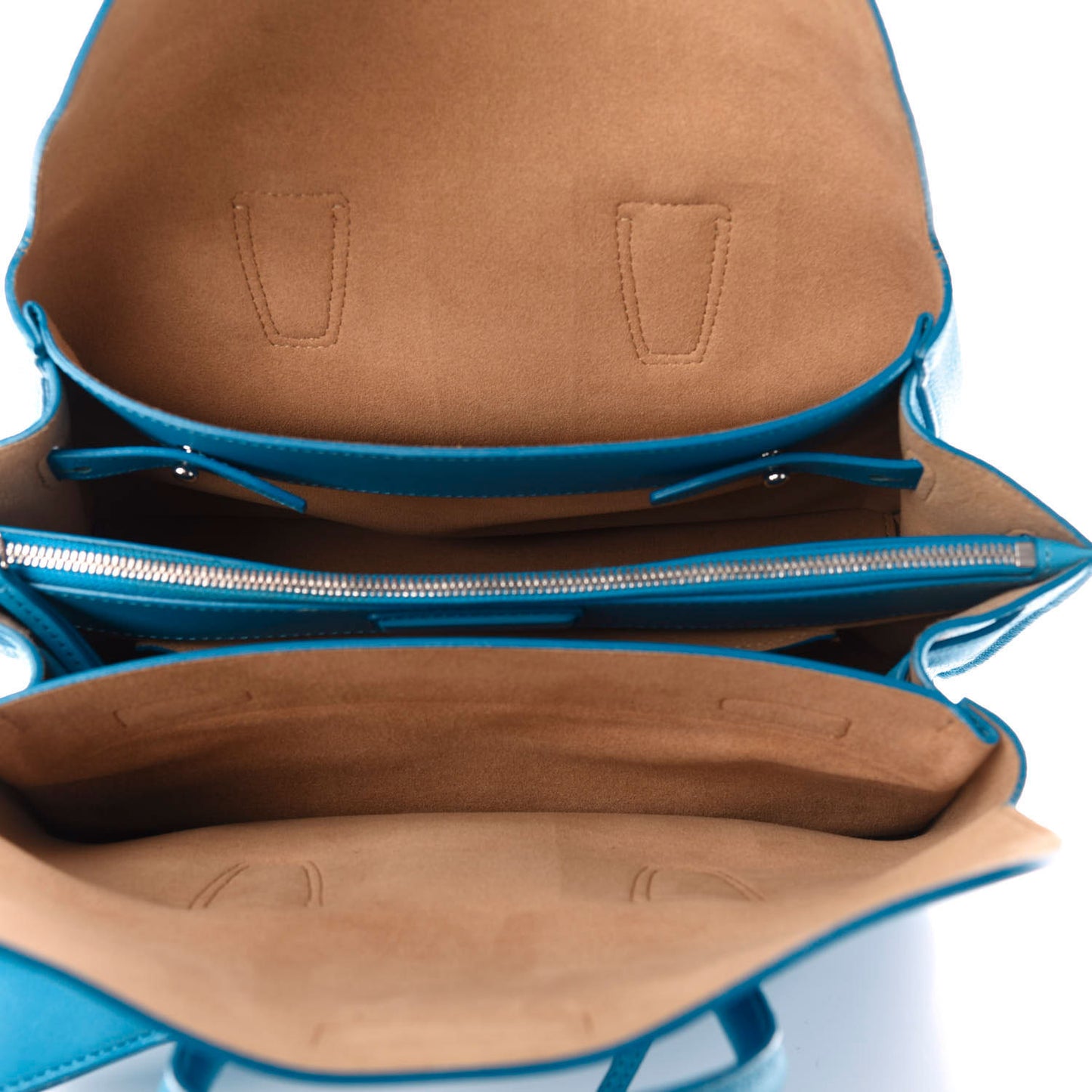 Grained Calfskin Large Milla Tote Tile Blue