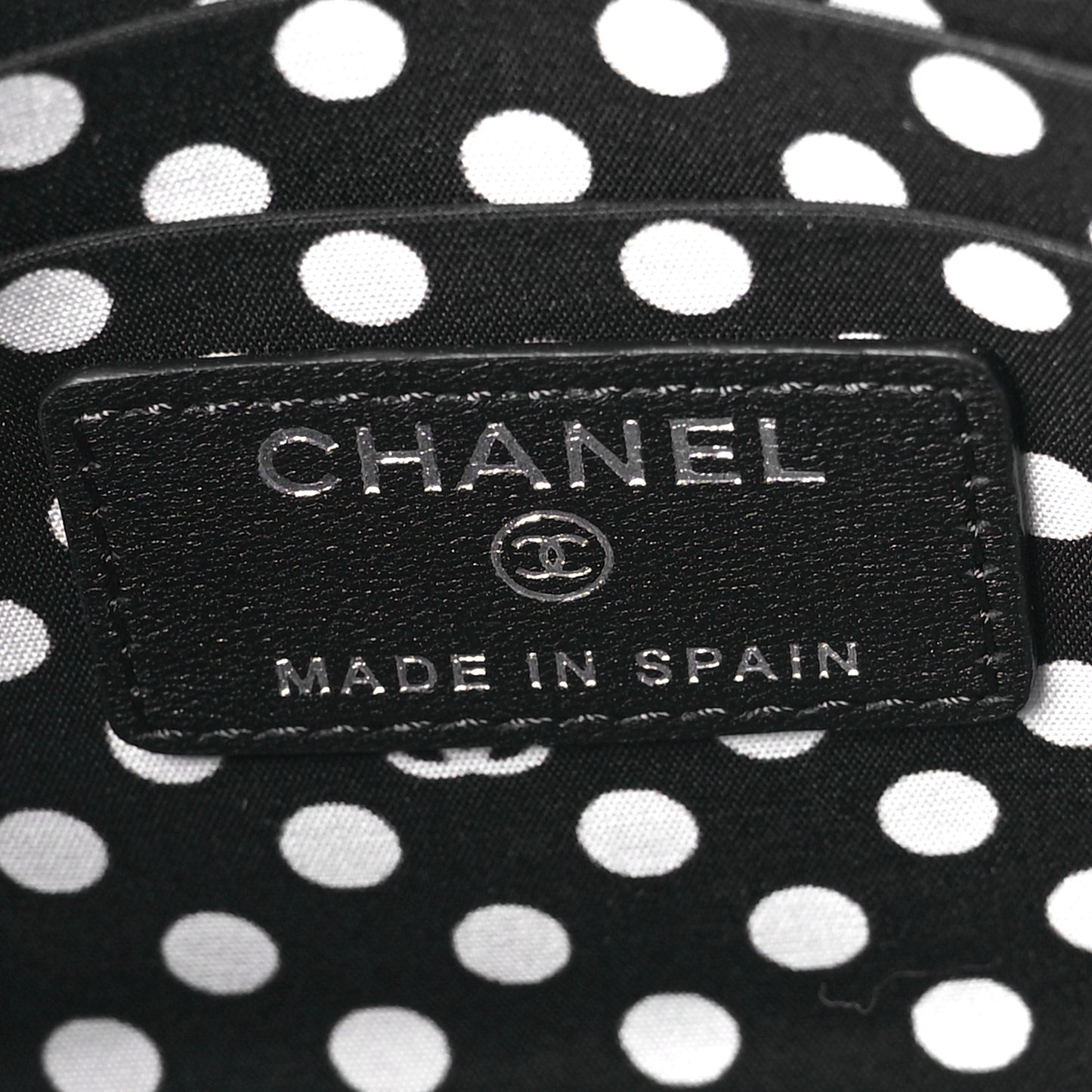Lambskin Quilted Pearl CC Small Pouch Black