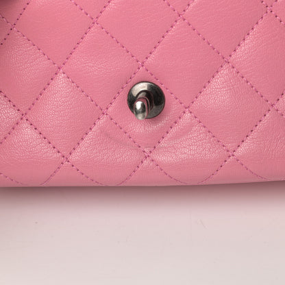 Chanel Shiny Goatskin Quilted Small Double Carry Waist Chain Flap Pink 11 of 11