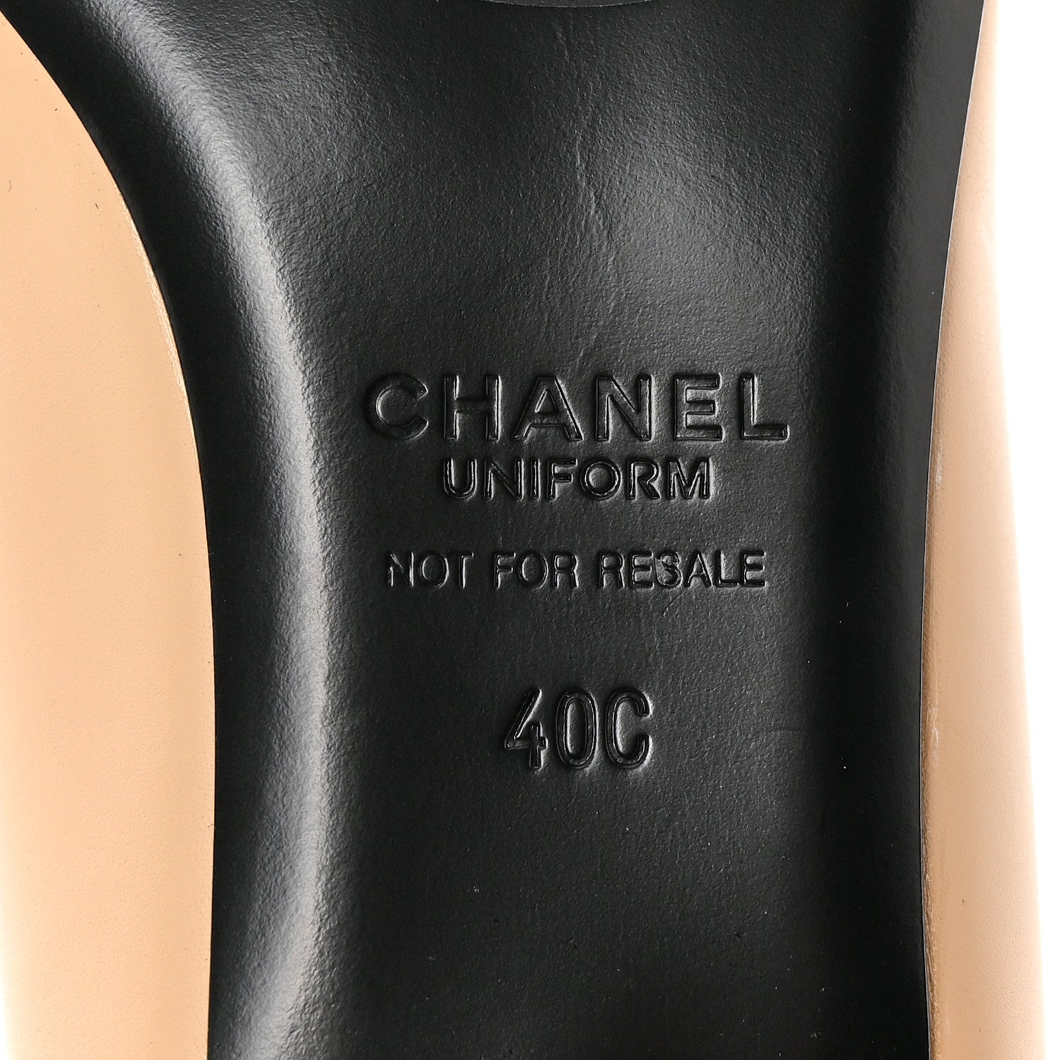 Chanel Lambskin Cap Toe CC Uniform Ballerina Flats 40 Beige Black 6 of 12