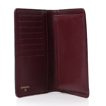 Chanel Sheepskin Quilted Mademoiselle Vintage Yen Wallet Navy 5 of 13