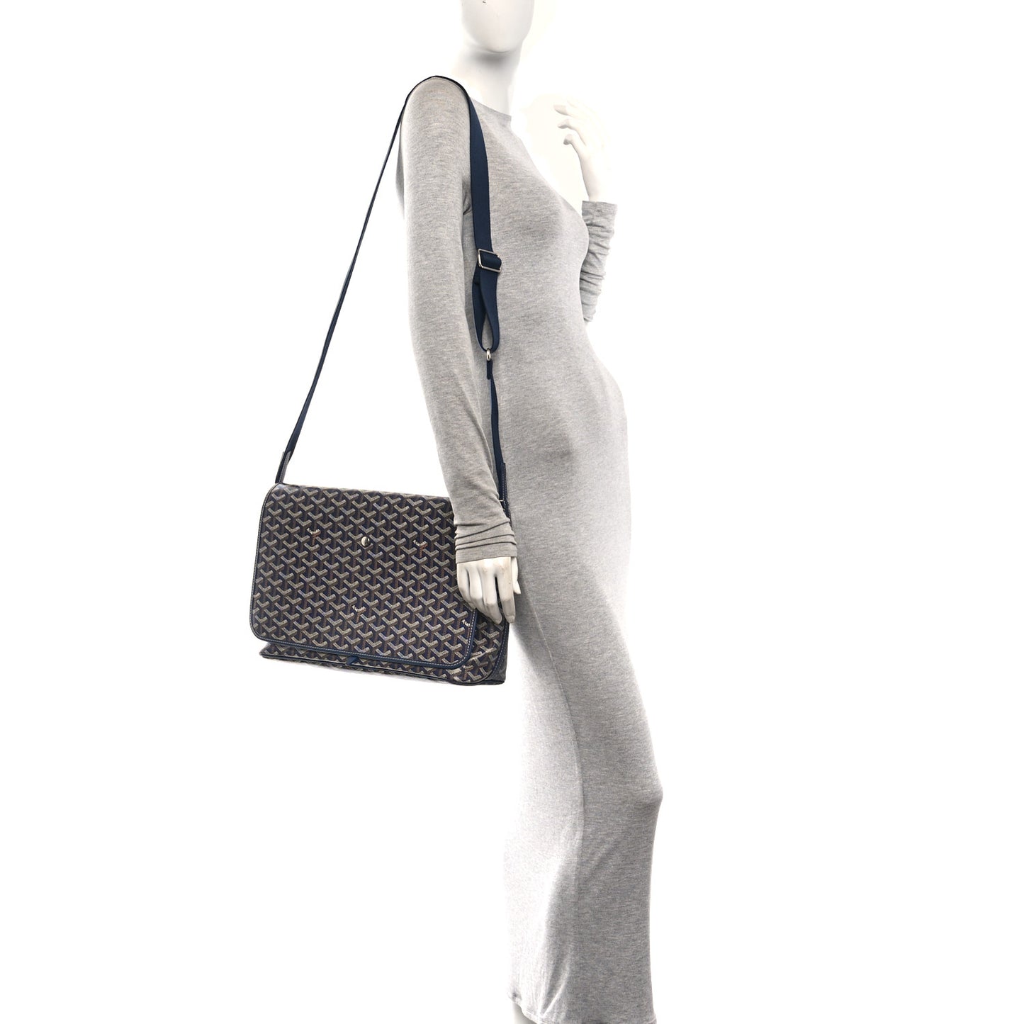 Goyardine Capetien Messenger Bag Navy
