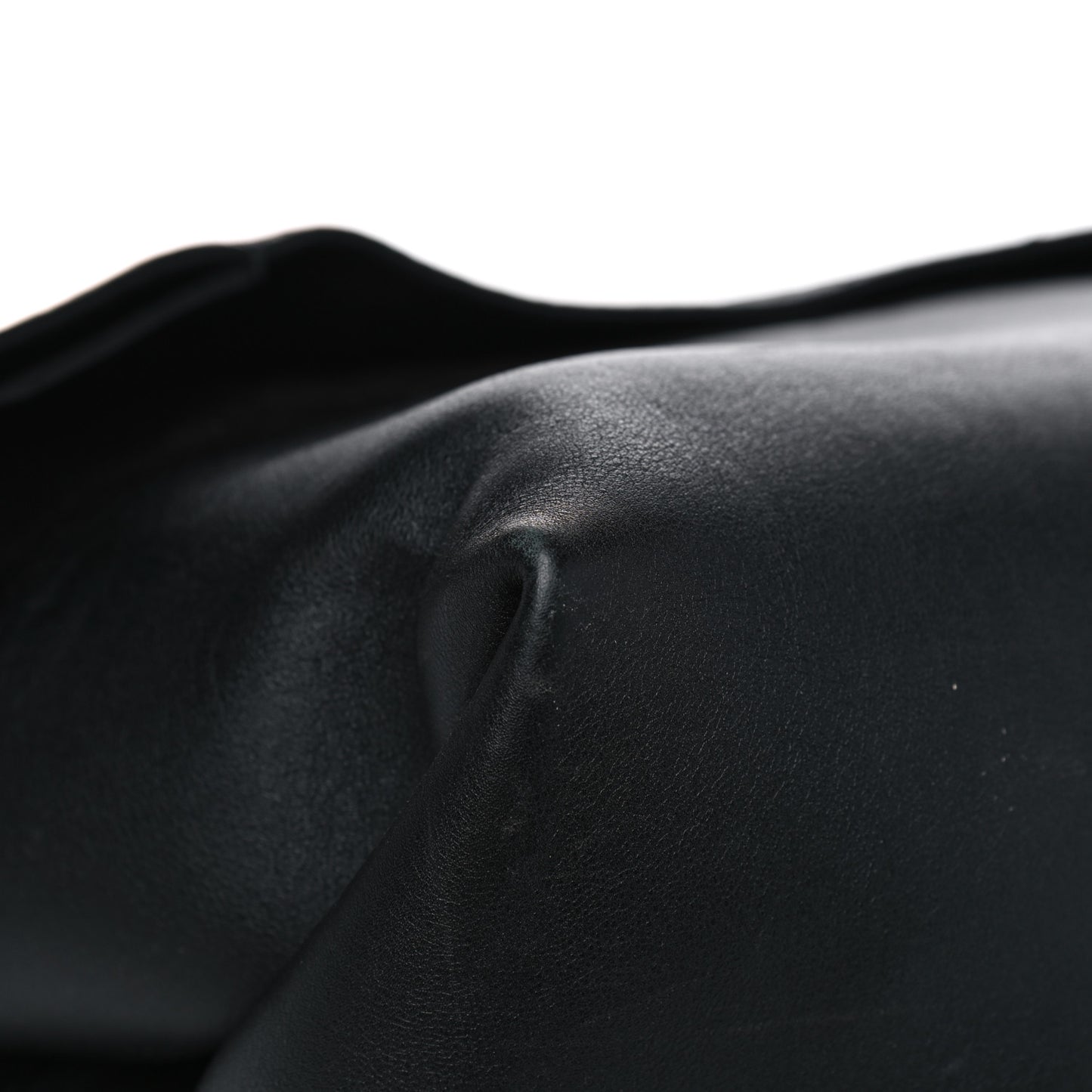 Shrunken Lambskin All Soft Shoulder Bag Black