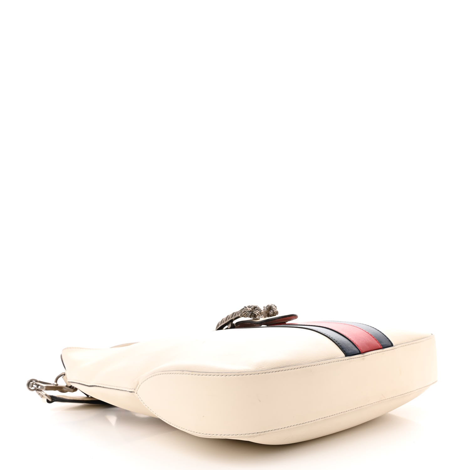 Gucci Calfskin Web Stripe Medium Dionysus Hobo White 4 of 18