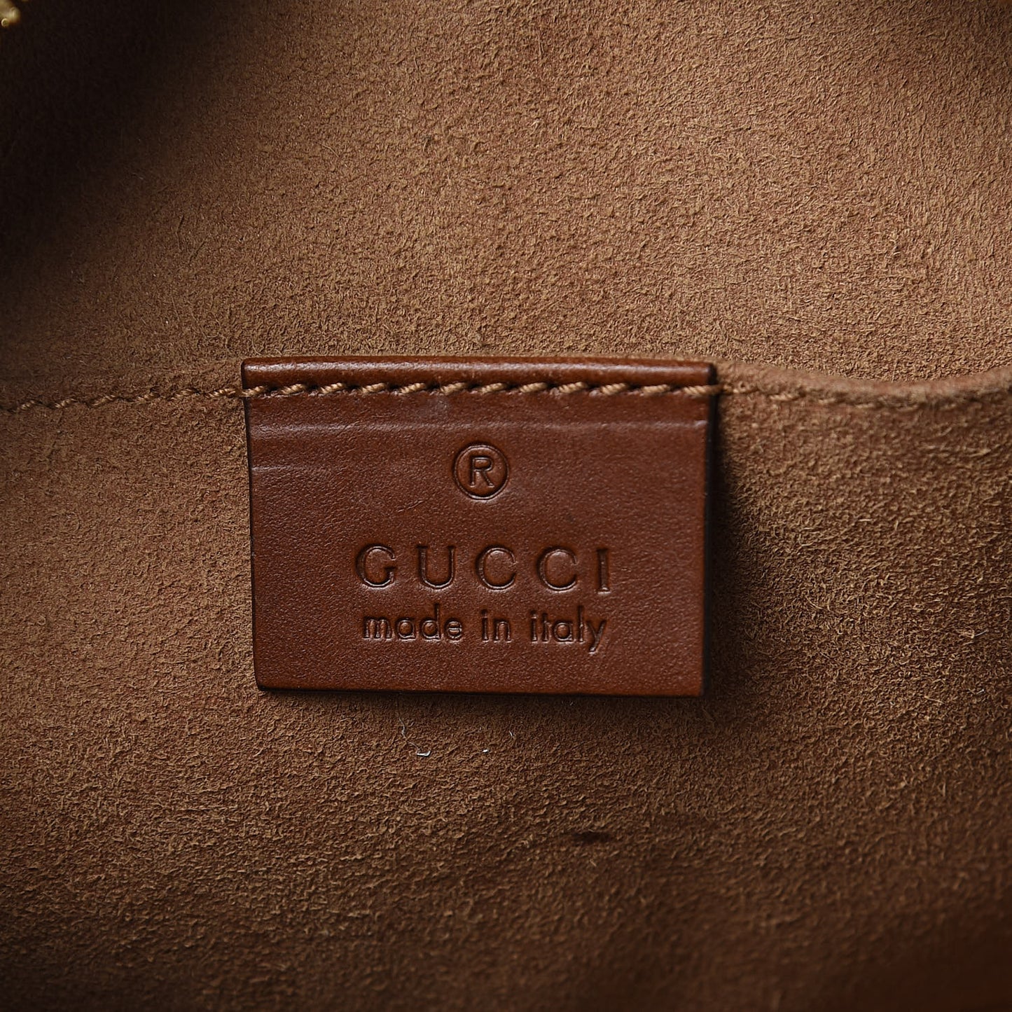 GG Supreme Monogram Cuoio Toscano Mini Chain Shoulder Bag Beige Ebony Cuir