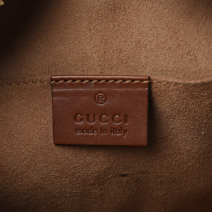 Gucci GG Supreme Monogram Cuoio Toscano Mini Chain Shoulder Bag Beige Ebony Cuir 6 of 15