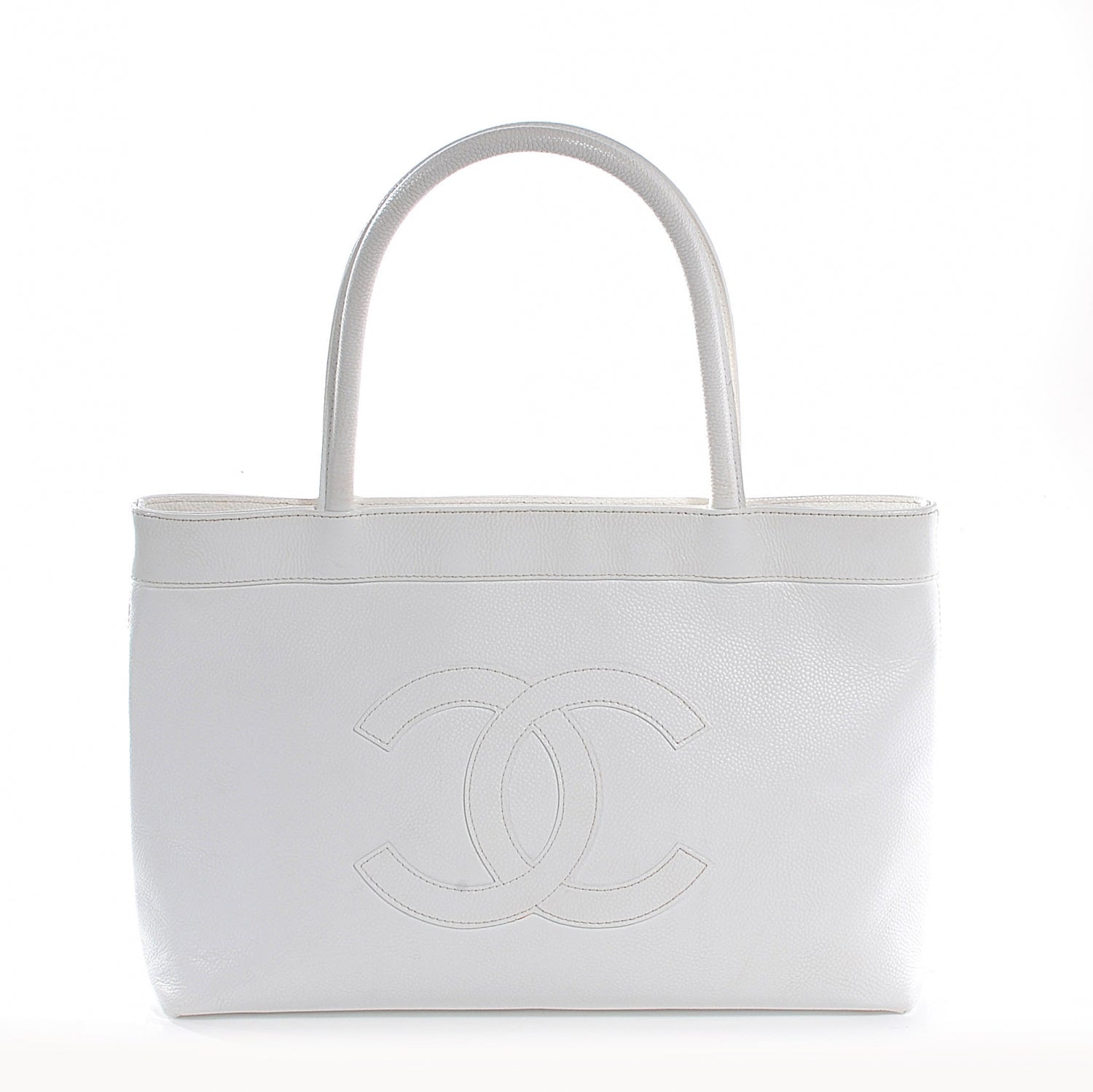 Chanel Caviar Tote White 1 of 7