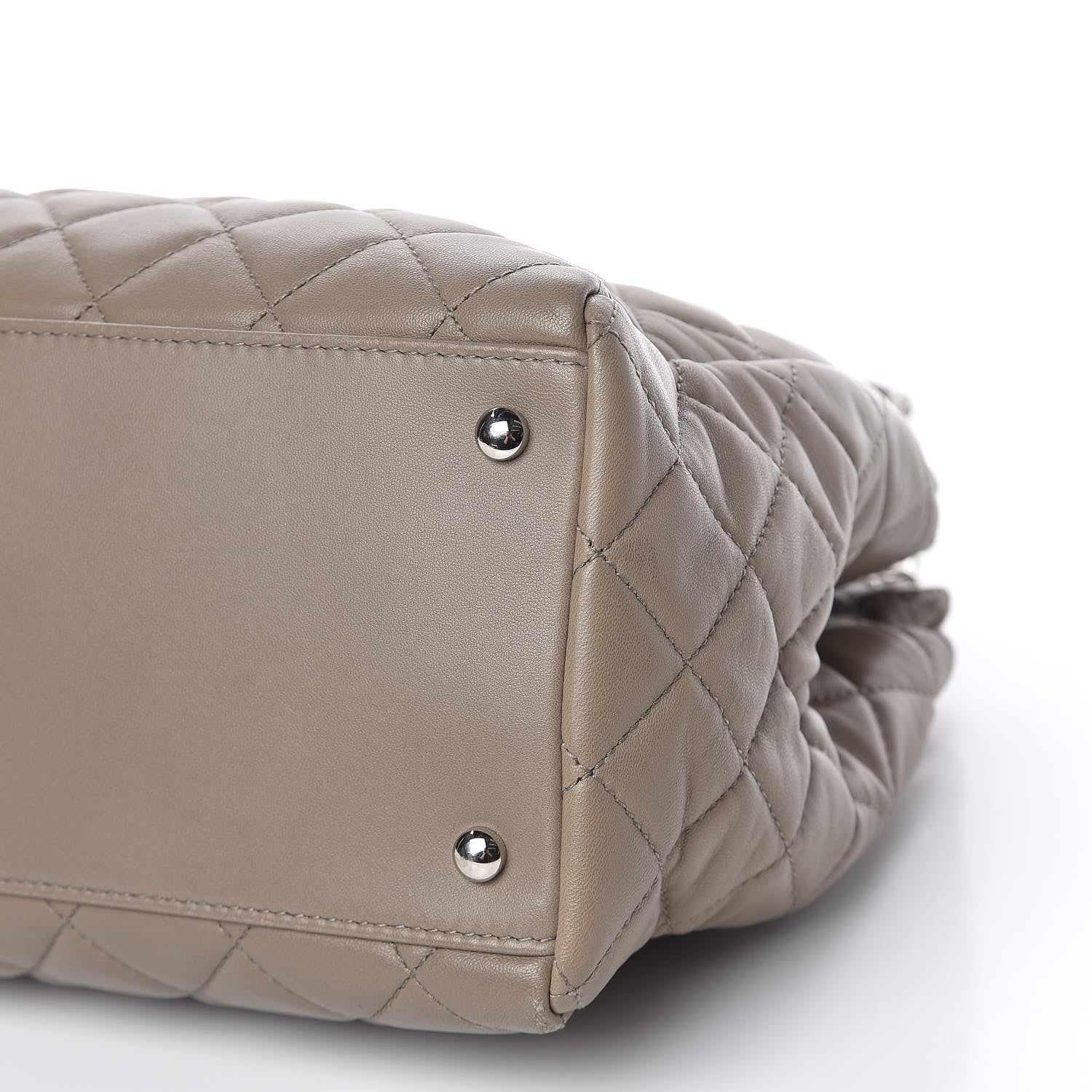 Chanel Lambskin Quilted Large 7 Tote Taupe 11 of 13