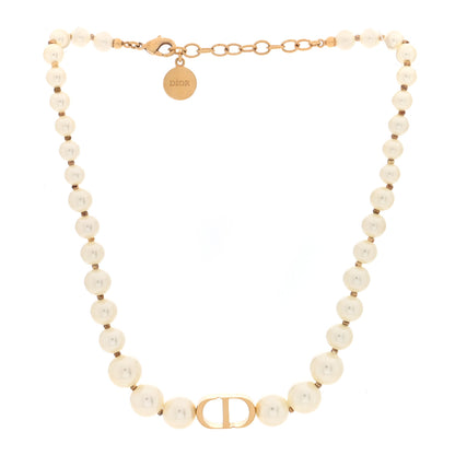 Christian Dior Pearl 30 Montaigne Choker Necklace Gold 3 of 4