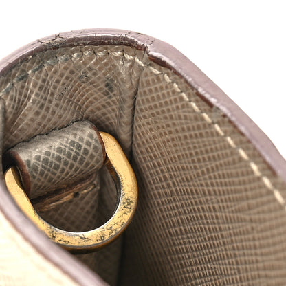 Prada Saffiano Lux Medium Bi-Color Tote Visone Talco 11 of 12