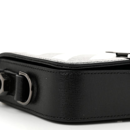 Off-White Saffiano Striped Mini Diag Binder Clip Bag Black White Yellow 11 of 14